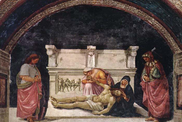 Lamentation over the Dead Christ with Sts Parenzo and Faustino, Luca Signorelli